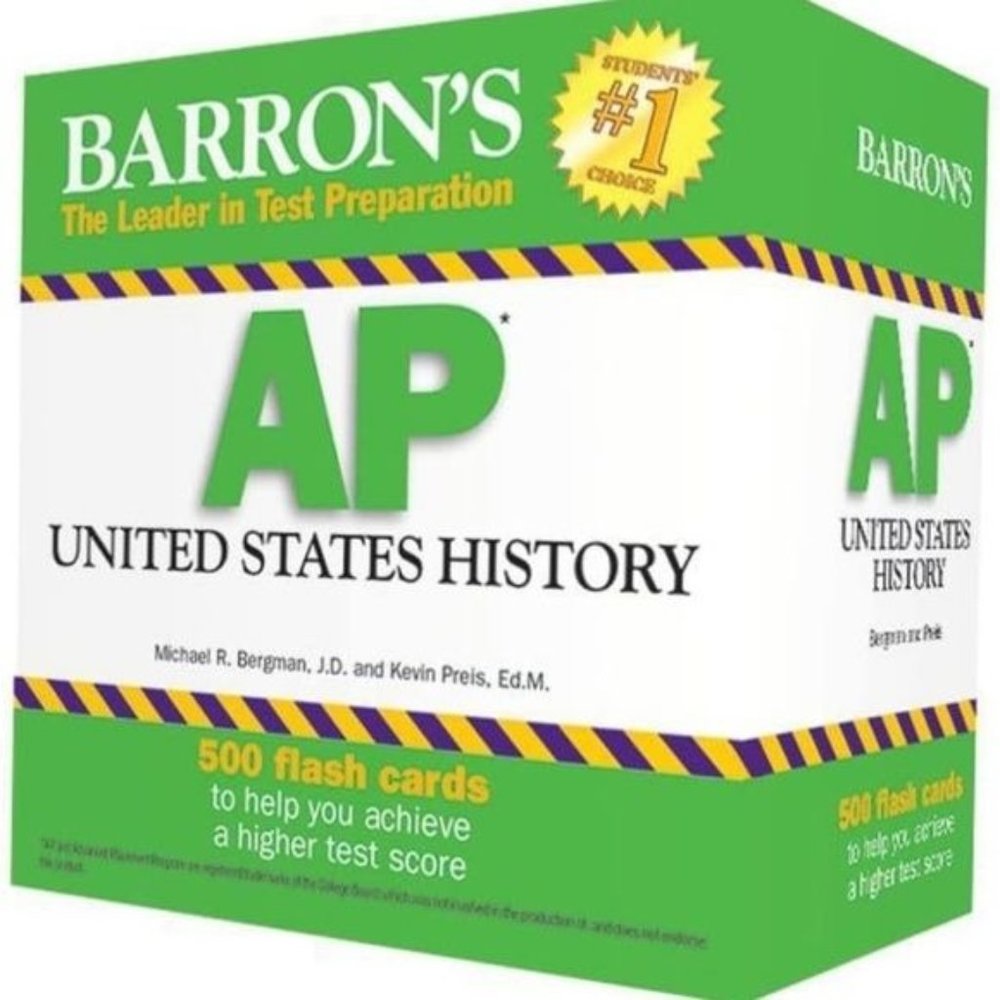 Barron's AP US HISTORY 500 Flash Cards 3rd Edition New